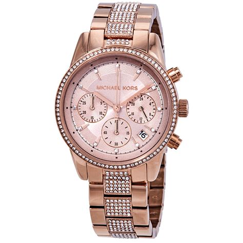 michael kors crystal encrusted watch|michael kors ritz watch.